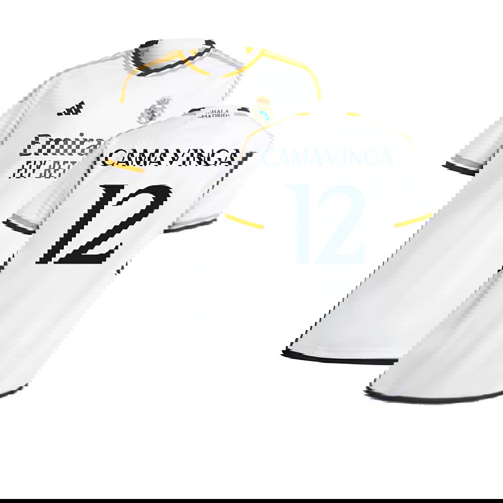 2023-2024 Real Madrid Home Shirt (Kids) (Camavinga 12)