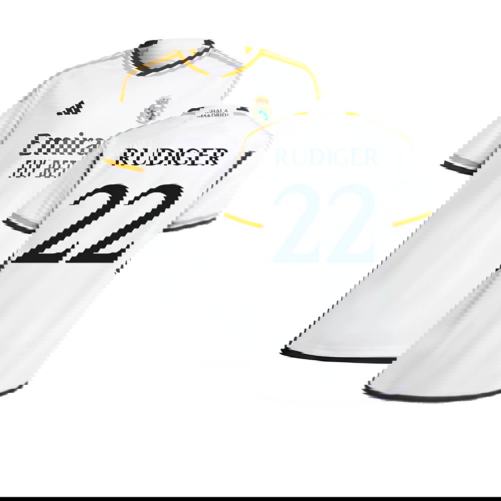 2023-2024 Real Madrid Home Shirt (Kids) (Rudiger 22)