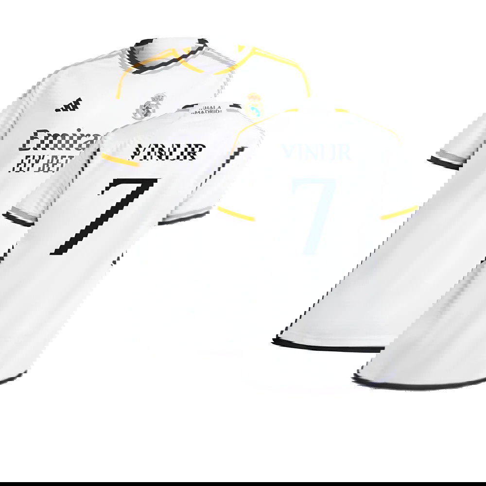 2023-2024 Real Madrid Home Shirt (Kids) (Vini Jr. 7)
