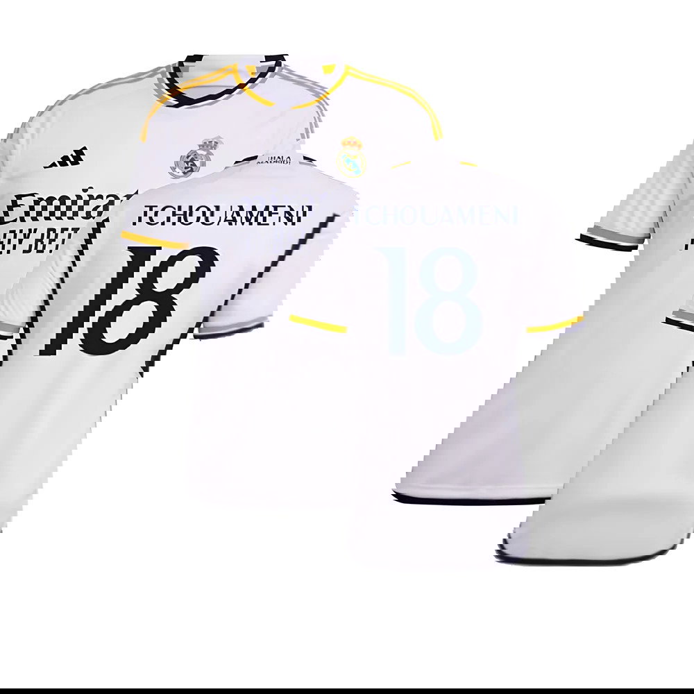 2023-2024 Real Madrid Home Shirt (Tchouameni 18)