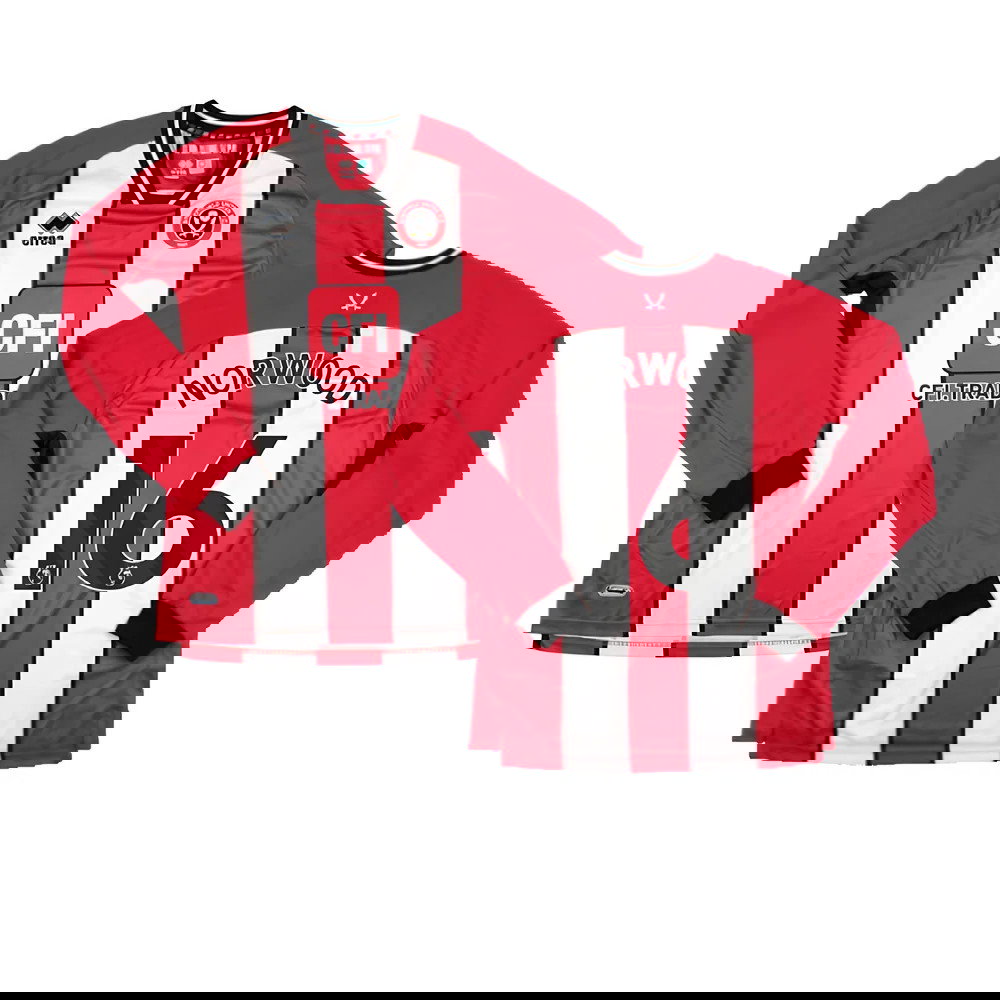 2023-2024 Sheffield United Home Long Sleeve Shirt (Norwood 16)