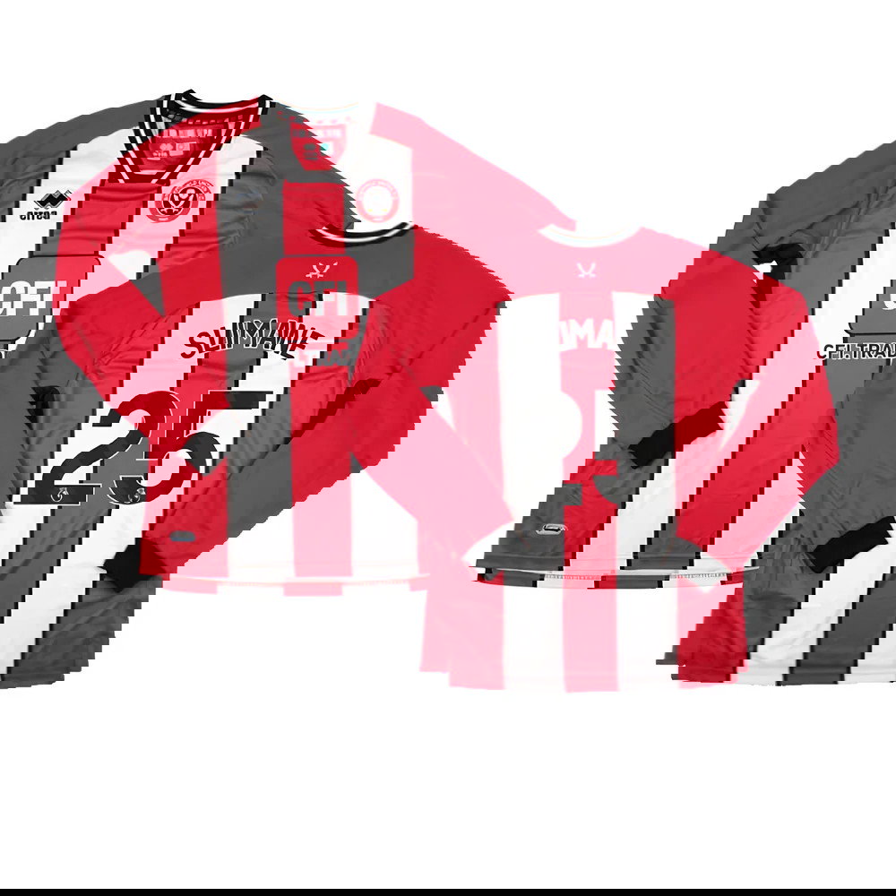 2023-2024 Sheffield United Home Long Sleeve Shirt (Slimane 25)