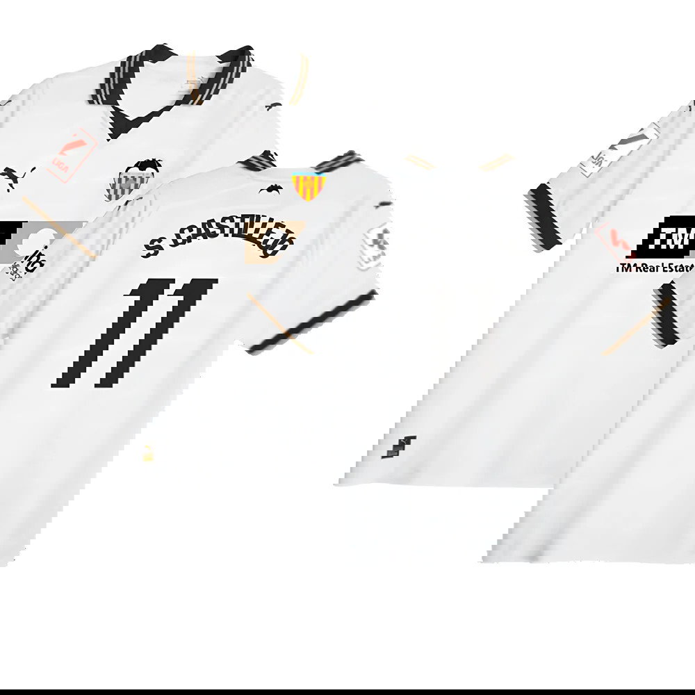 2023-2024 Valencia Home Shirt (Kids) (S CASTILLEJO 11)