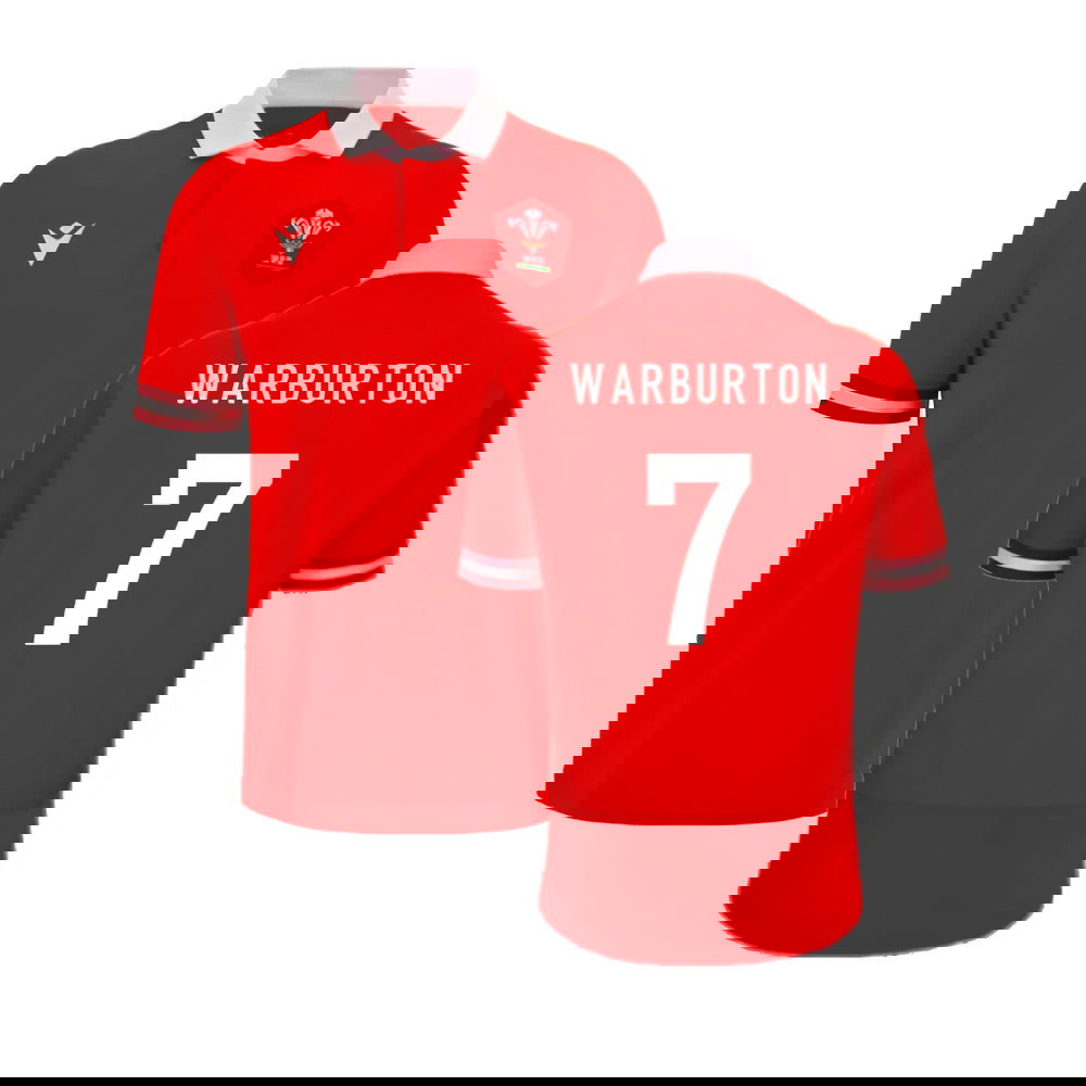 2023-2024 Wales Rugby Home Cotton Shirt (Warburton 7)