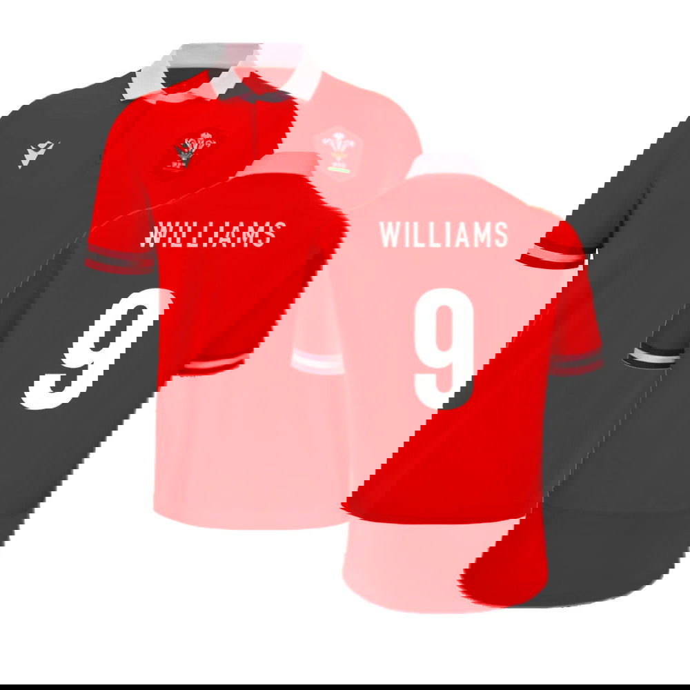 2023-2024 Wales Rugby Home Cotton Shirt (Williams 9)