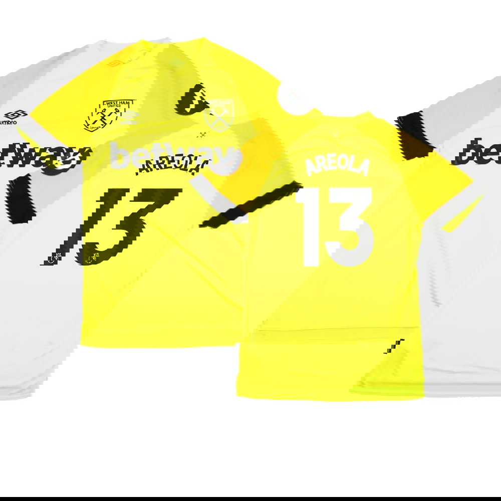 2023-2024 West Ham Change Goalkeeper Shirt (Yellow) (Areola 13)
