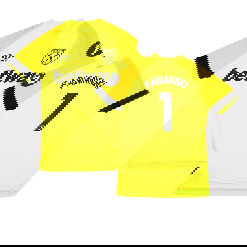 2023-2024 West Ham Change Goalkeeper Shirt (Yellow) (Fabianski 1)