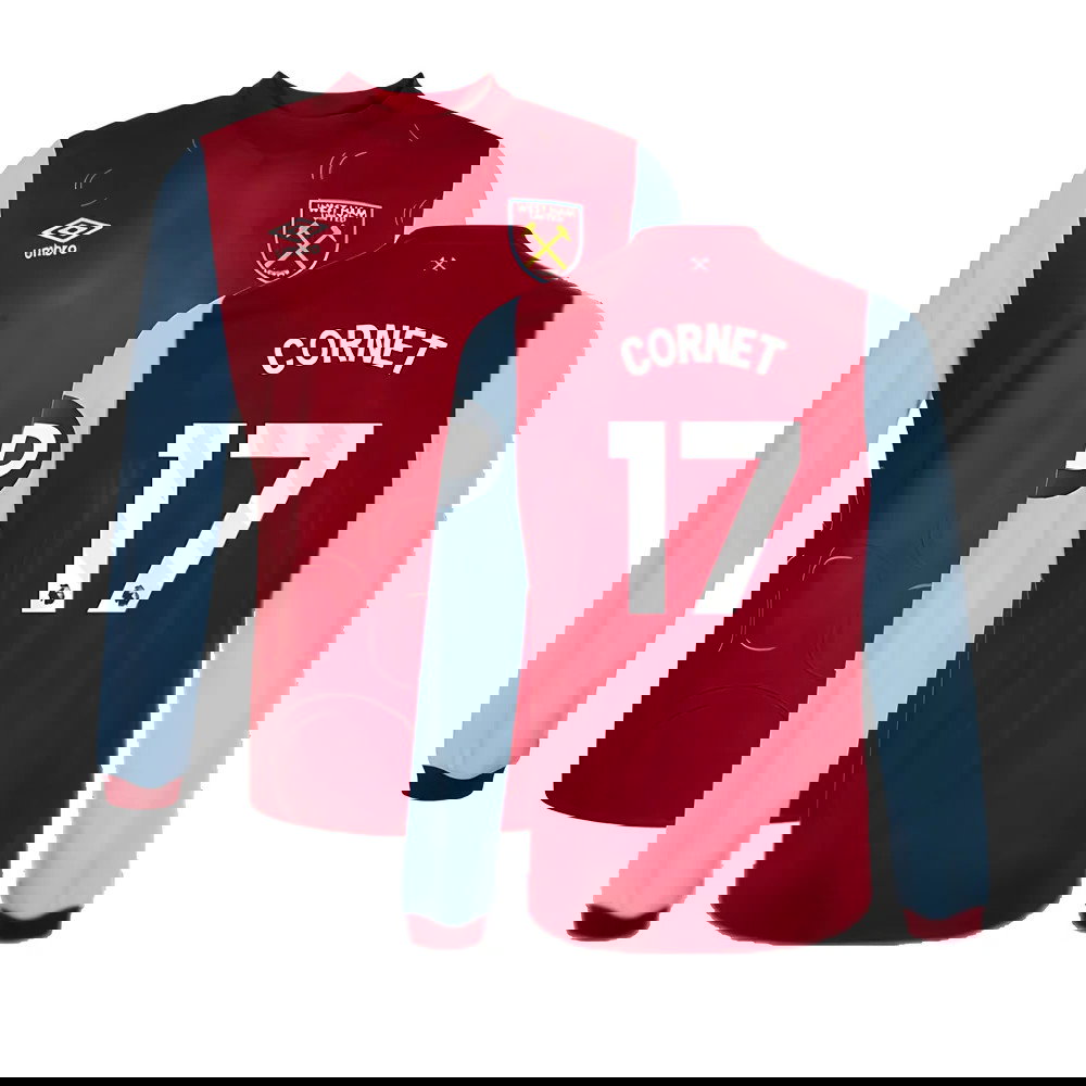 2023-2024 West Ham Long Sleeve Home Shirt (Kids) (CORNET 17)
