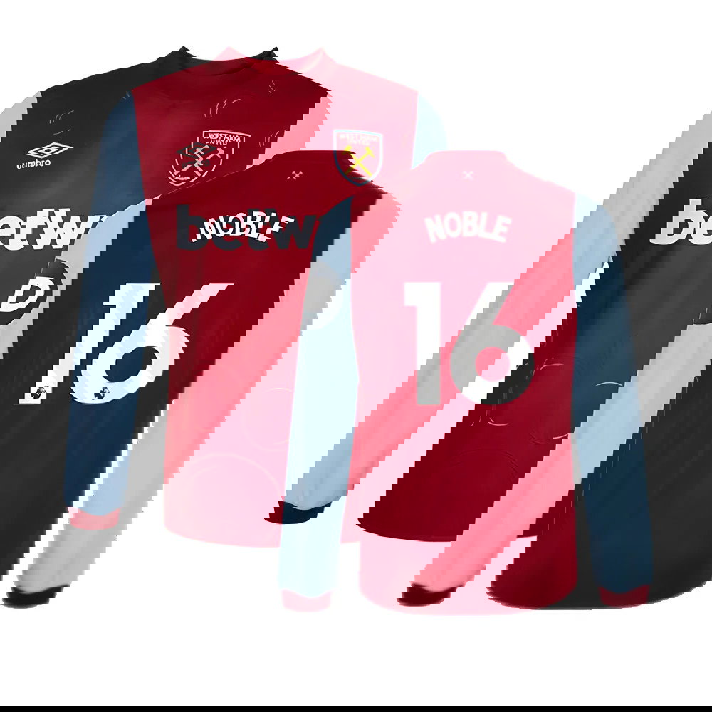 2023-2024 West Ham Long Sleeve Home Shirt (NOBLE 16)