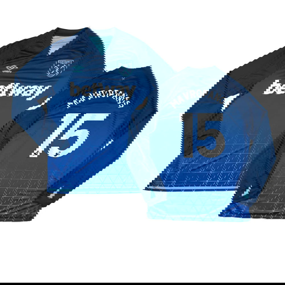 2023-2024 West Ham Long Sleeve Third Shirt (Mavropanos 15)
