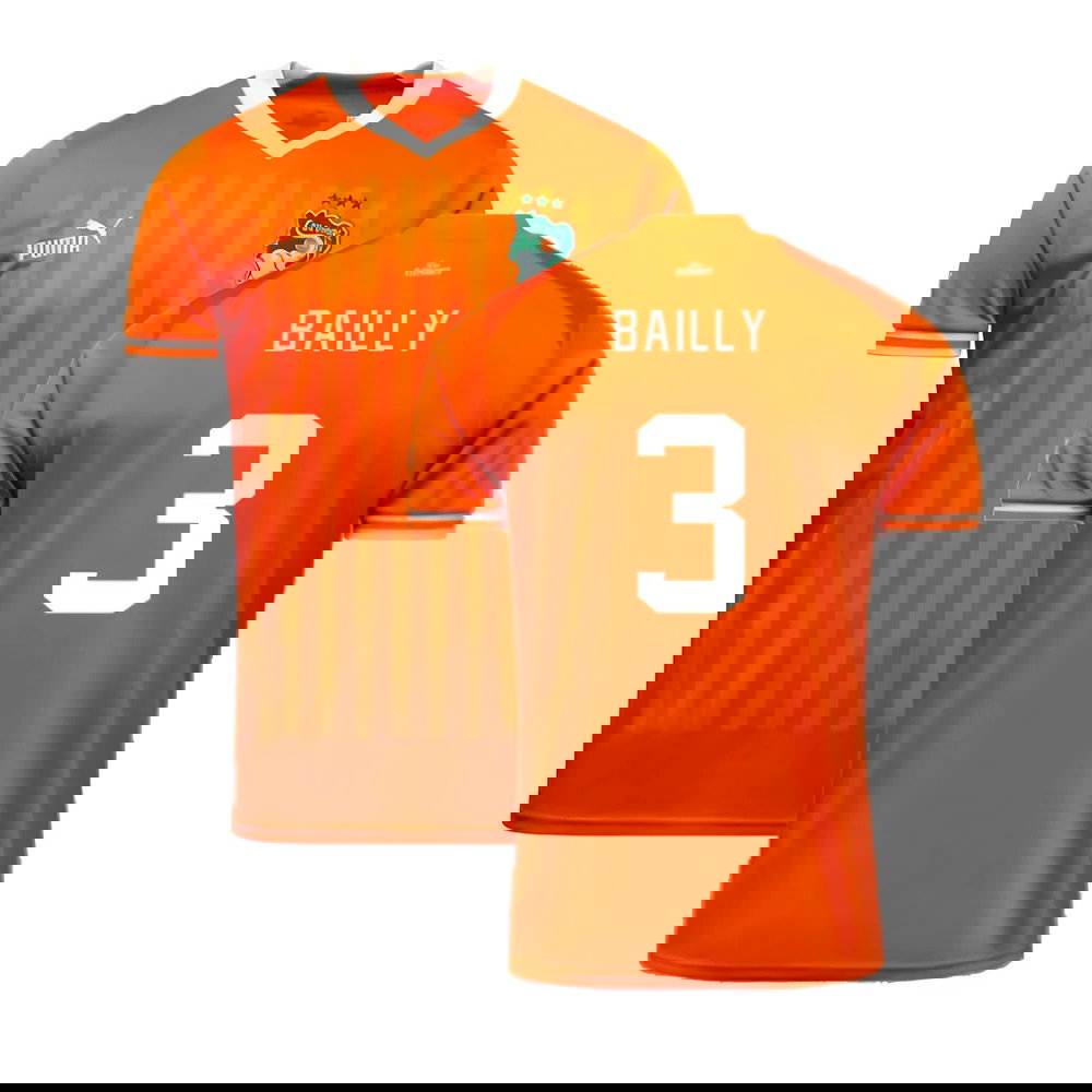 2023 Ivory Coast Home AFCON Winner Shirt (Bailly 3)