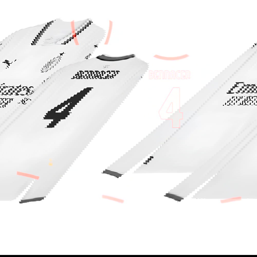 2024-2025 AC Milan Away Long Sleeve Shirt (Bennacer 4)
