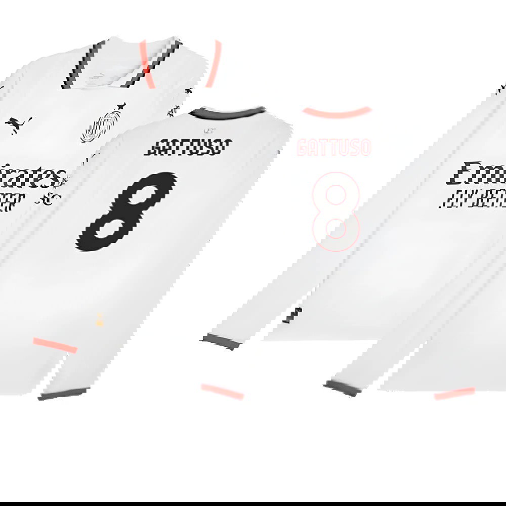 2024-2025 AC Milan Away Long Sleeve Shirt (Gattuso 8)