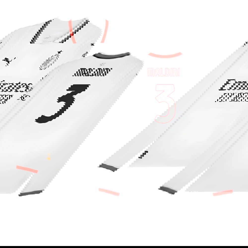 2024-2025 AC Milan Away Long Sleeve Shirt (Maldini 3)