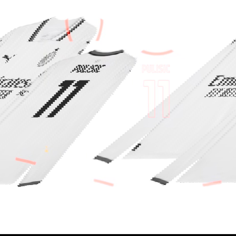2024-2025 AC Milan Away Long Sleeve Shirt (Pulisic 11)
