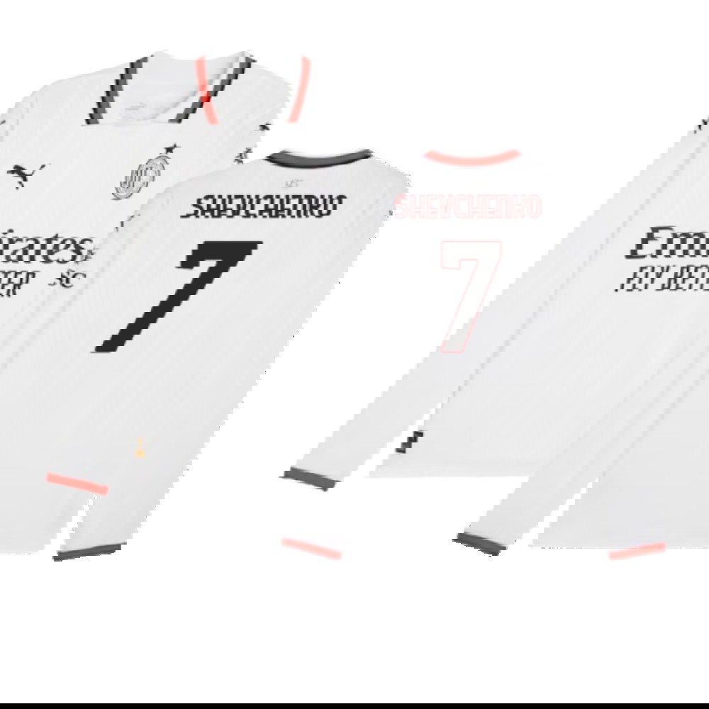 2024-2025 AC Milan Away Long Sleeve Shirt (Shevchenko 7)