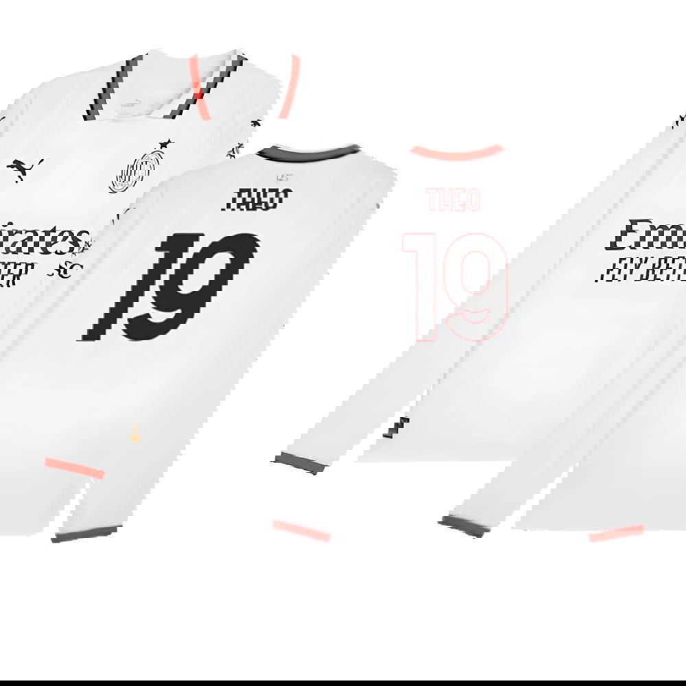 2024-2025 AC Milan Away Long Sleeve Shirt (Theo 19)