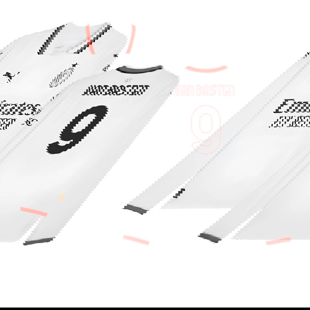 2024-2025 AC Milan Away Long Sleeve Shirt (Van Basten 9)