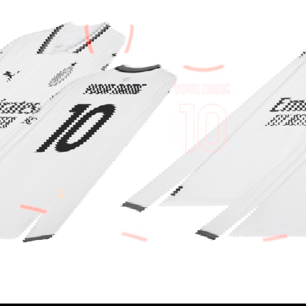 2024-2025 AC Milan Away Long Sleeve Shirt (Your Name)