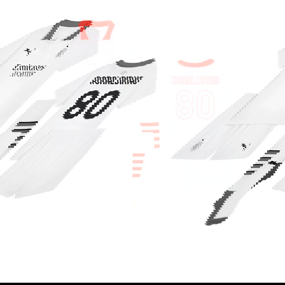 2024-2025 AC Milan Away Mini Kit (Ronaldinho 80)