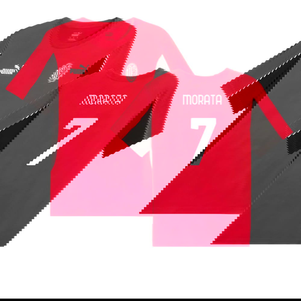 2024-2025 AC Milan FtblArchive Tee (Red) (Morata 7)