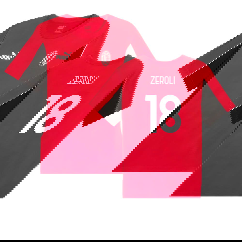 2024-2025 AC Milan FtblArchive Tee (Red) (Zeroli 18)