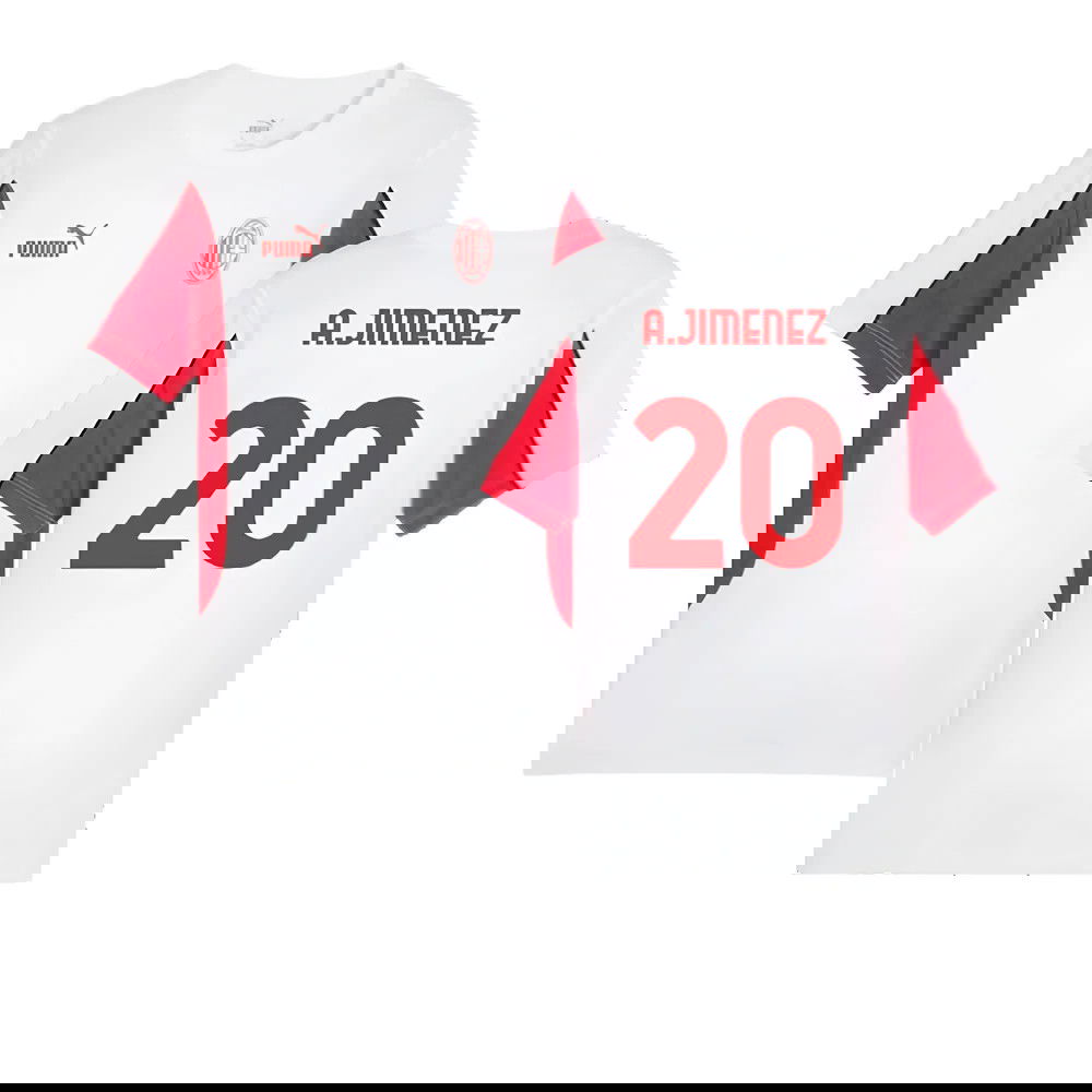 2024-2025 AC Milan FtblArchive Tee (White) (A.Jimenez 20)