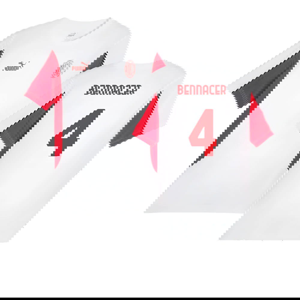 2024-2025 AC Milan FtblArchive Tee (White) (Bennacer 4)