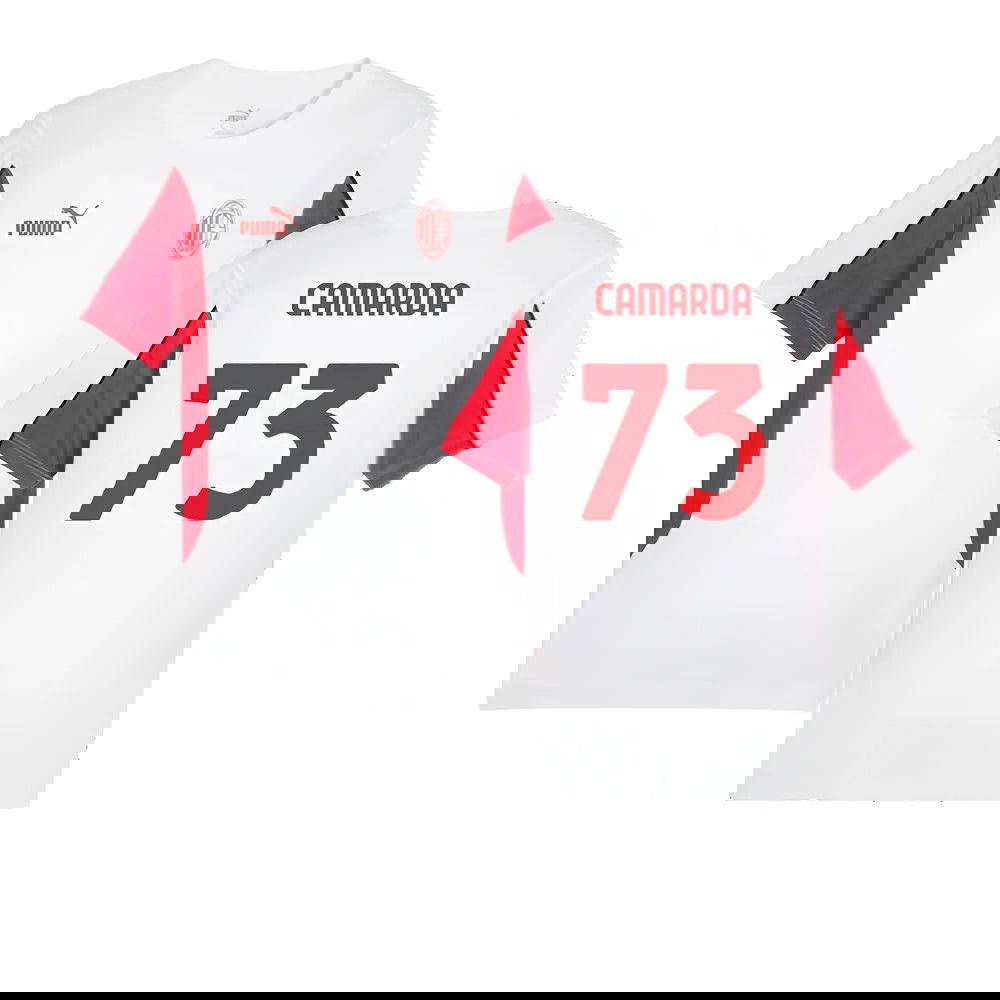 2024-2025 AC Milan FtblArchive Tee (White) (Camarda 73)