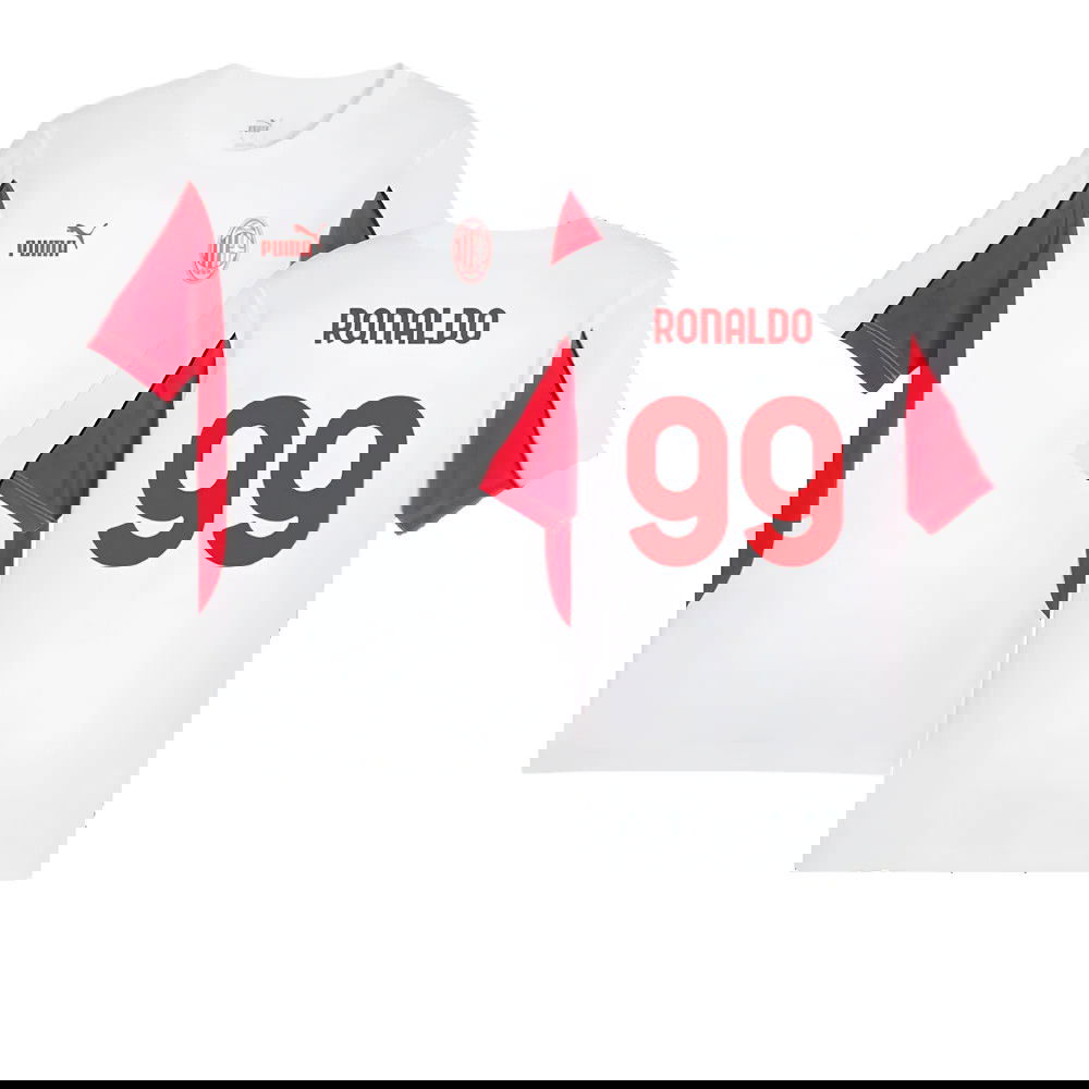 2024-2025 AC Milan FtblArchive Tee (White) (Ronaldo 99)