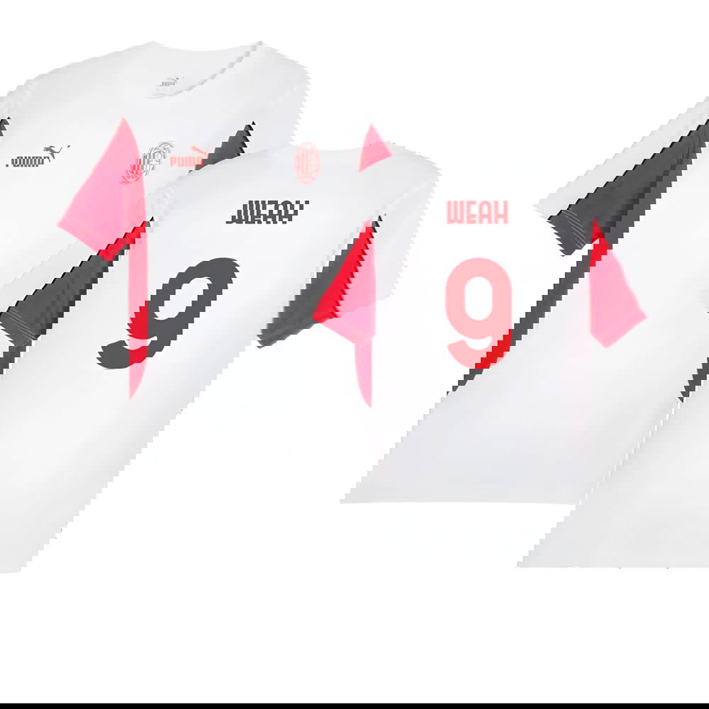2024-2025 AC Milan FtblArchive Tee (White) (Weah 9)