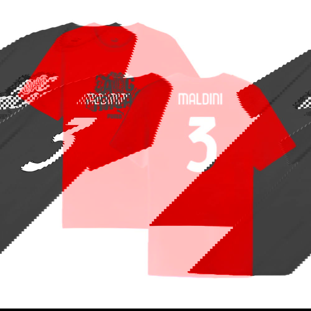 2024-2025 AC Milan ftblCulture Tee (Red) (Maldini 3)
