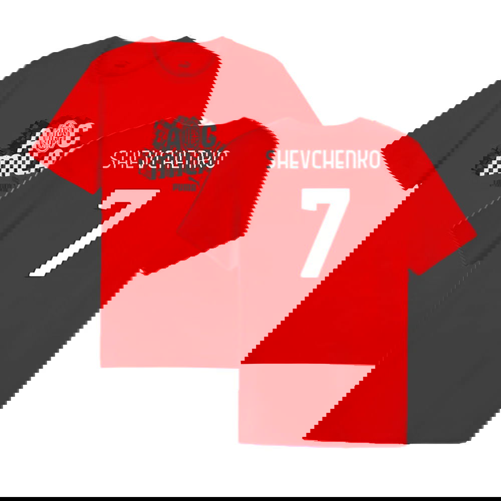 2024-2025 AC Milan ftblCulture Tee (Red) (Shevchenko 7)