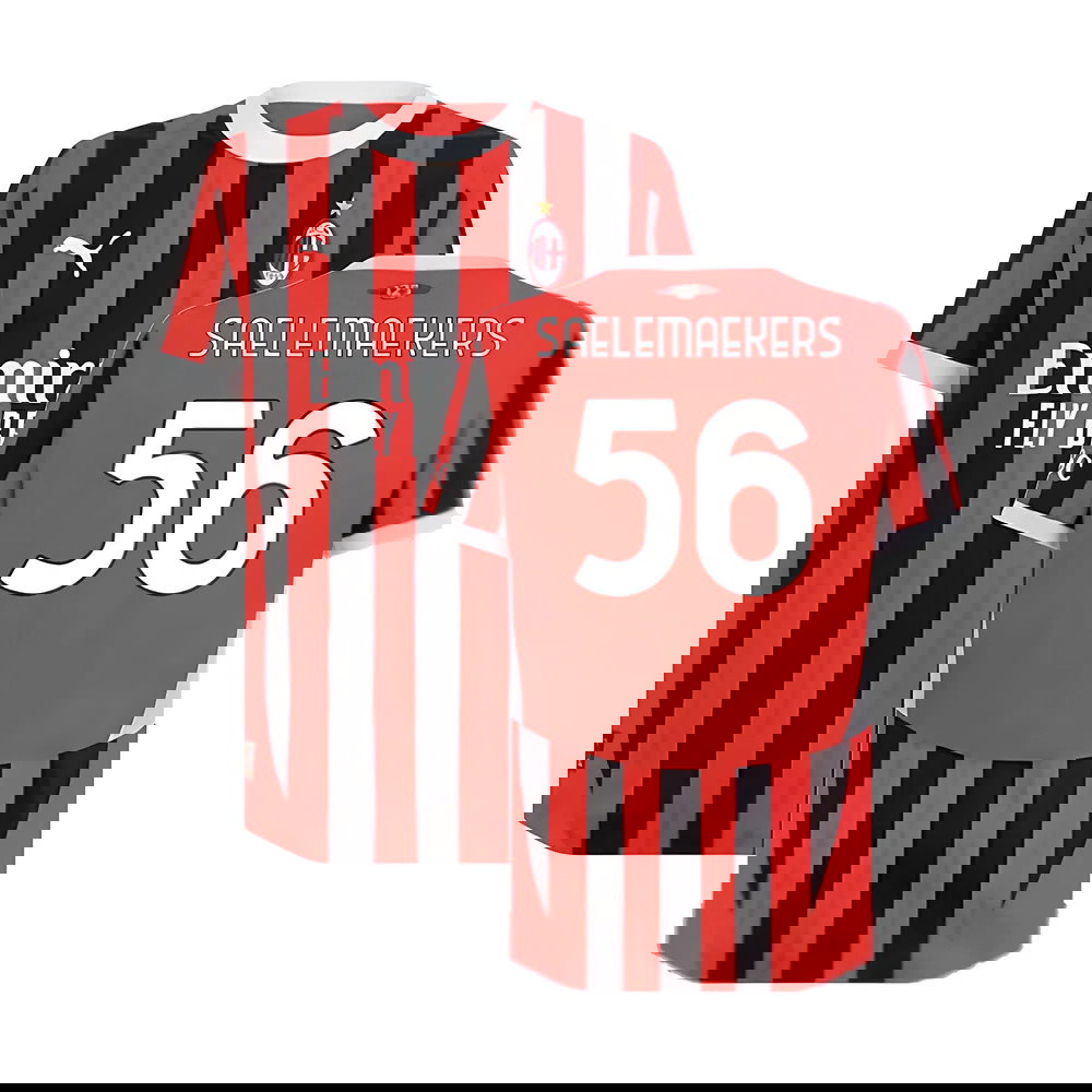 2024-2025 AC Milan Home Authentic Shirt (Saelemaekers 56)