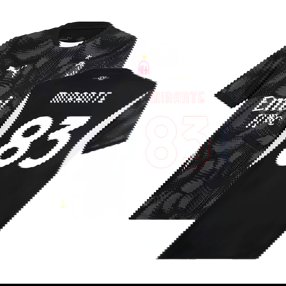 2024-2025 AC Milan Home Goalkeeper Shirt (Black) (MIRANTE 83)