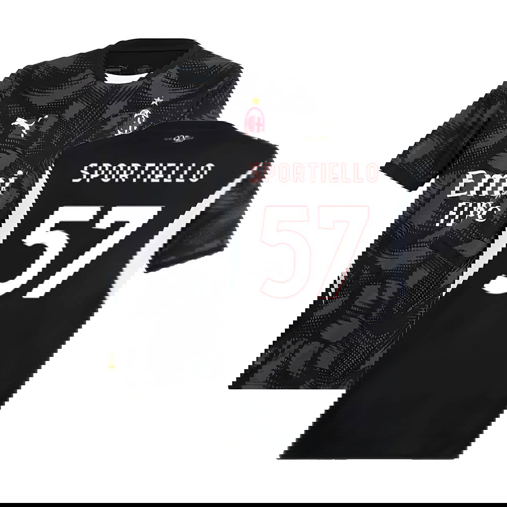 2024-2025 AC Milan Home Goalkeeper Shirt (Black) (SPORTIELLO 57)