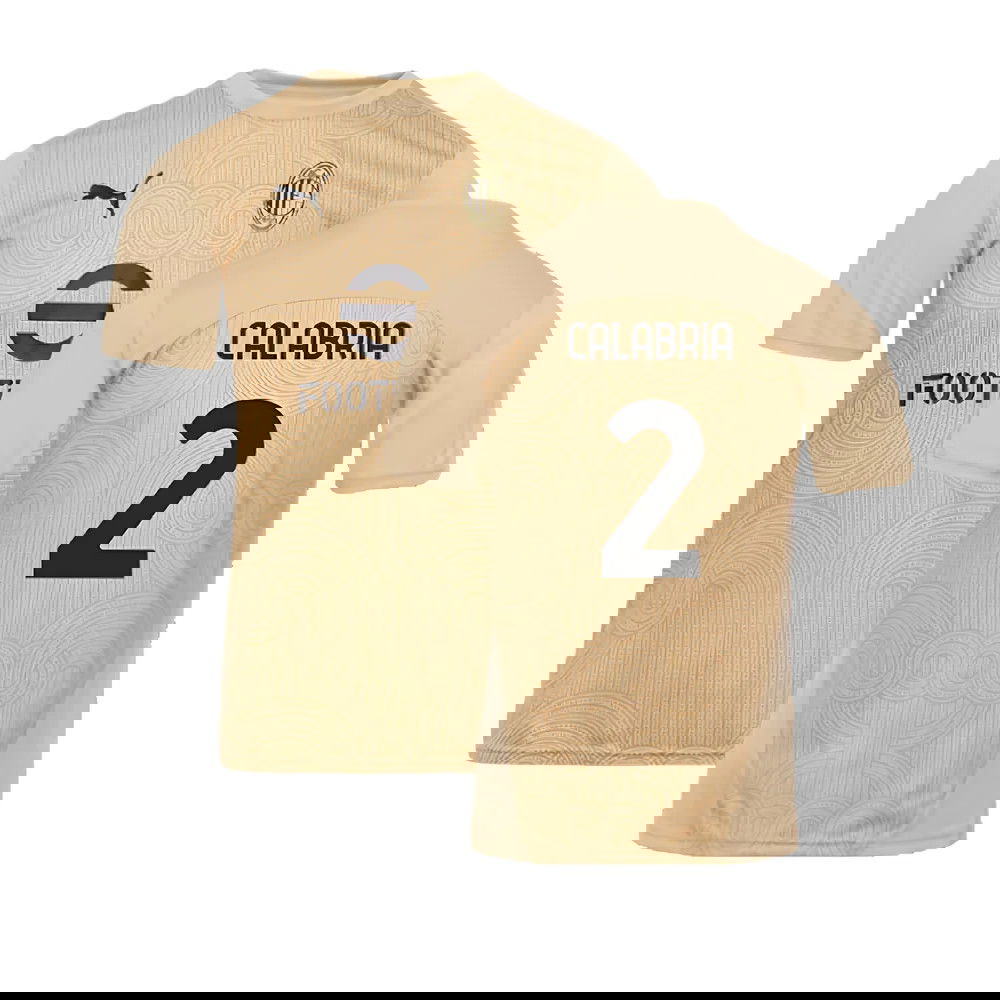 2024-2025 AC Milan Pre-Match Shirt (Putty) (Calabria 2)