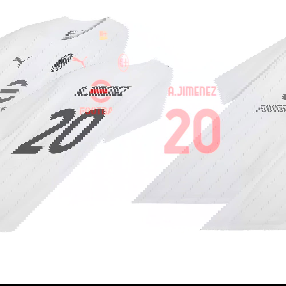 2024-2025 AC Milan Prematch SS Jersey (White) (A.Jimenez 20)