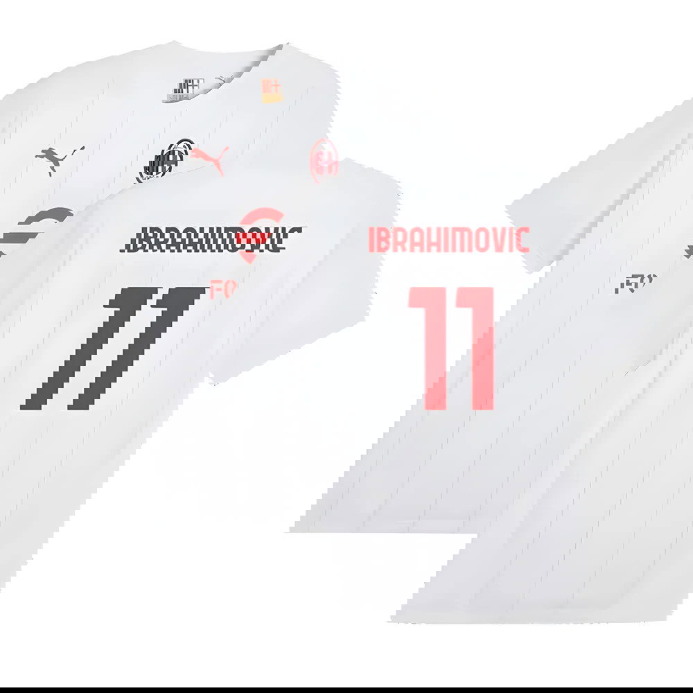 2024-2025 AC Milan Prematch SS Jersey (White) (Ibrahimovic 11)