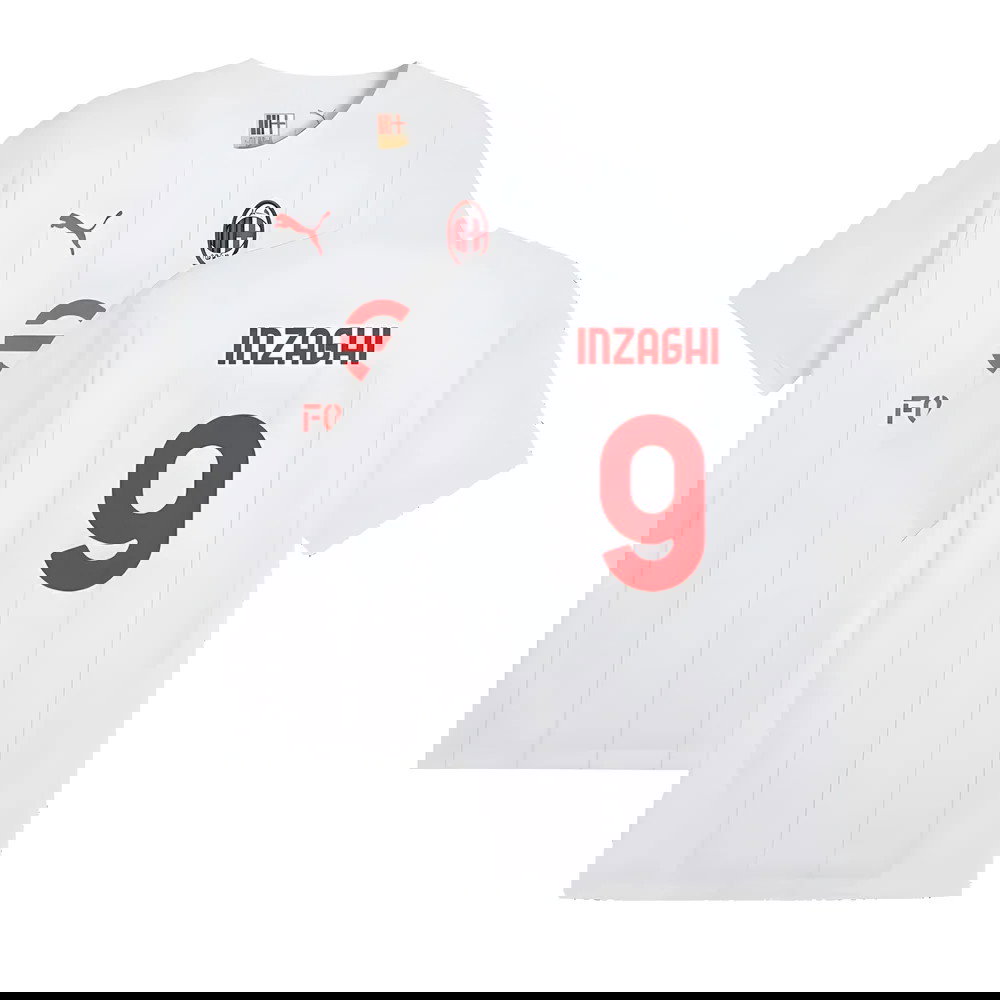 2024-2025 AC Milan Prematch SS Jersey (White) (Inzaghi 9)