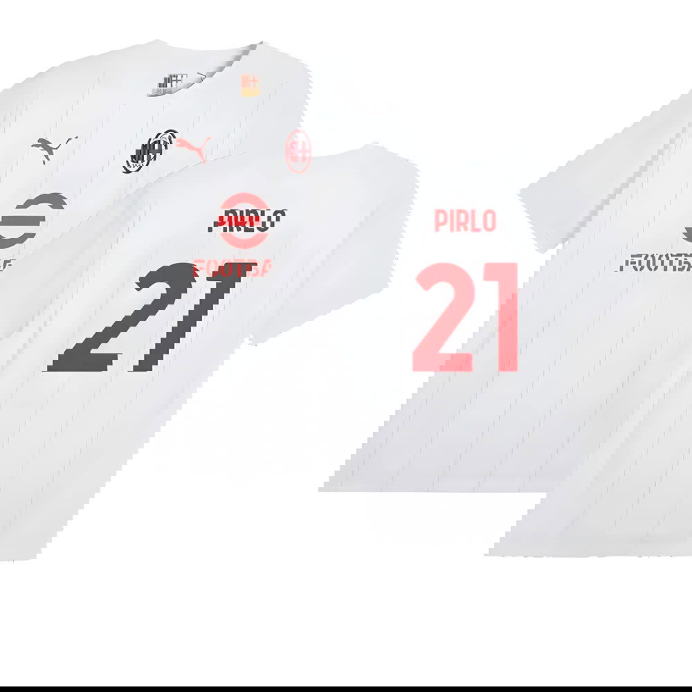 2024-2025 AC Milan Prematch SS Jersey (White) (Pirlo 21)