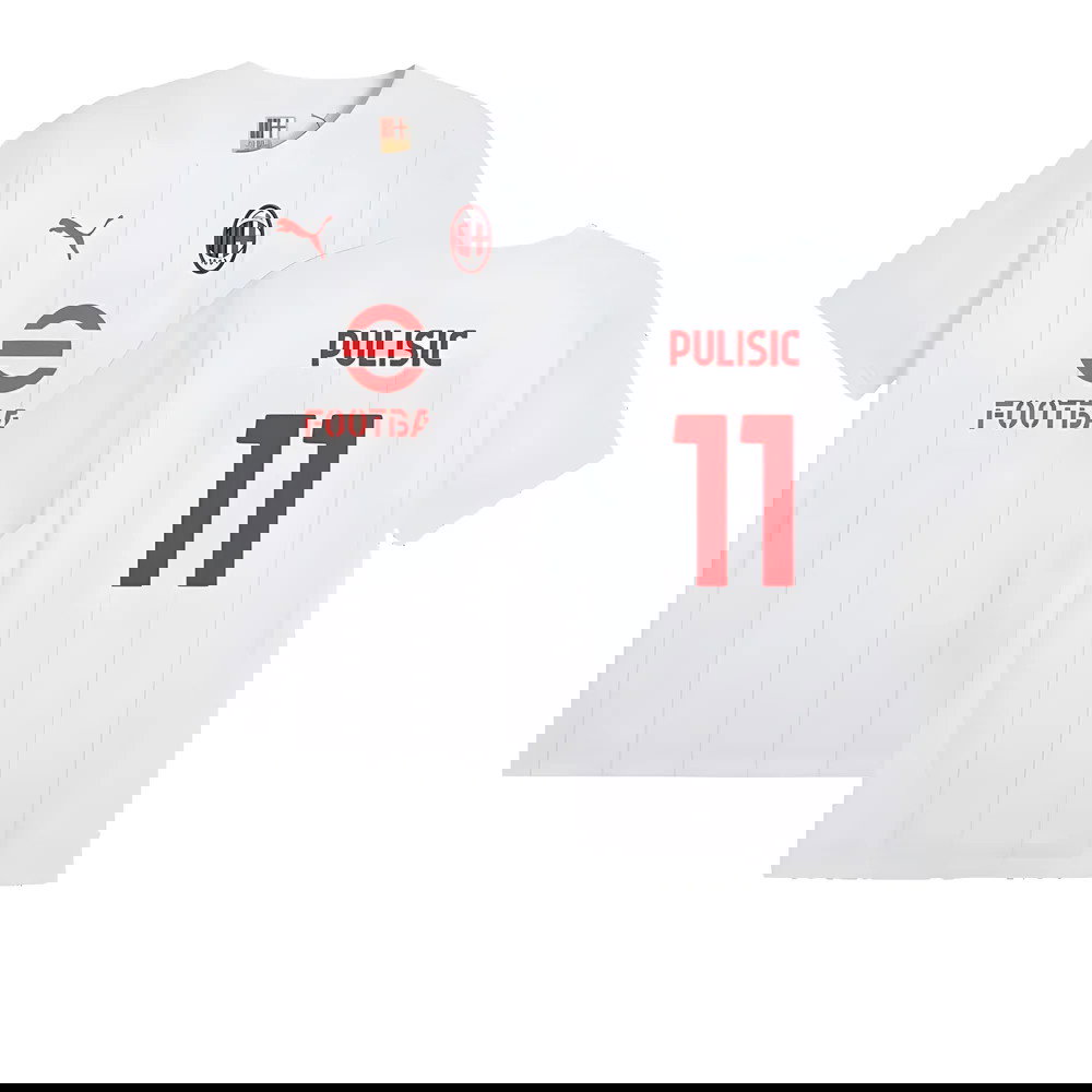 2024-2025 AC Milan Prematch SS Jersey (White) (Pulisic 11)