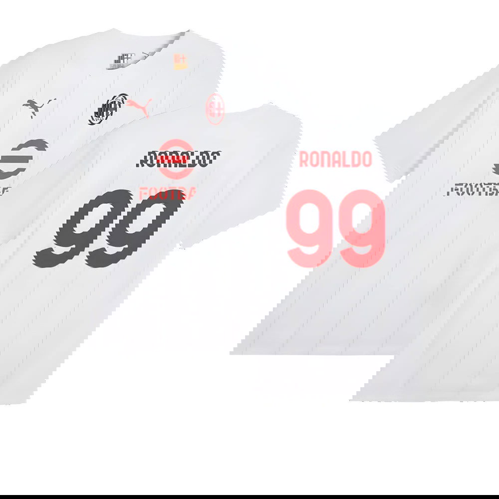 2024-2025 AC Milan Prematch SS Jersey (White) (Ronaldo 99)