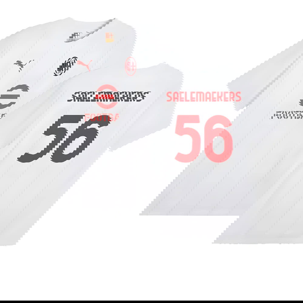 2024-2025 AC Milan Prematch SS Jersey (White) (Saelemaekers 56)