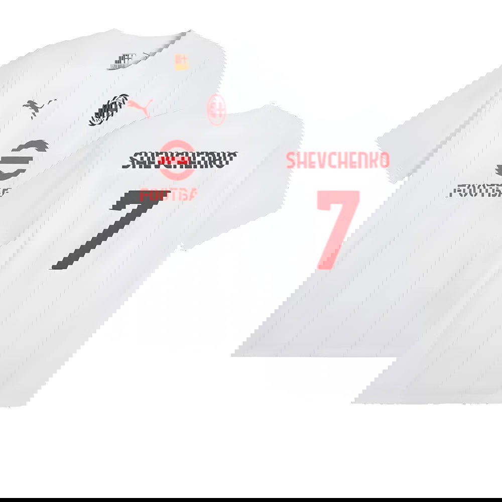 2024-2025 AC Milan Prematch SS Jersey (White) (Shevchenko 7)