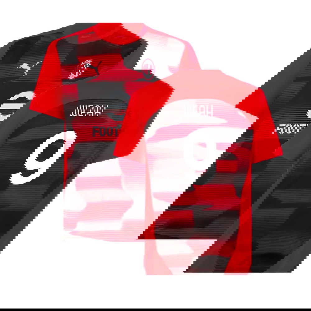 2024-2025 AC Milan Prematch SS Shirt (Red) (Weah 9)