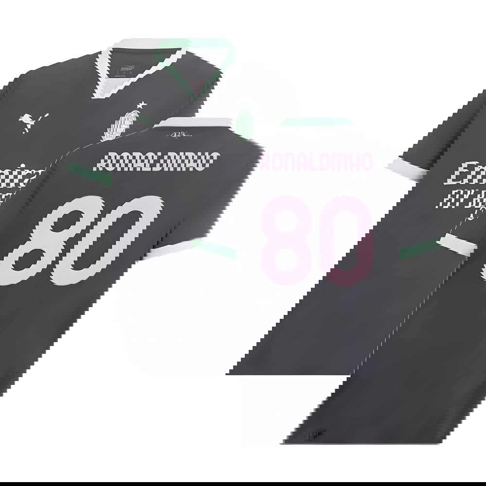 2024-2025 AC Milan Third Authentic Shirt (Ronaldinho 80)