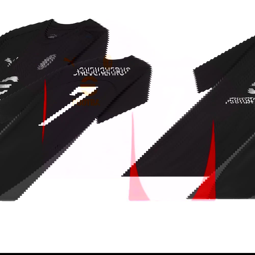 2024-2025 AC Milan Training Shirt (Black) - Kids (Shevchenko 7)