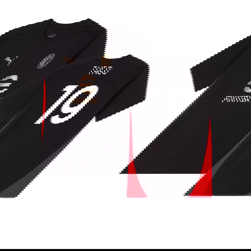 2024-2025 AC Milan Training Shirt (Black) - Kids (Theo 19)