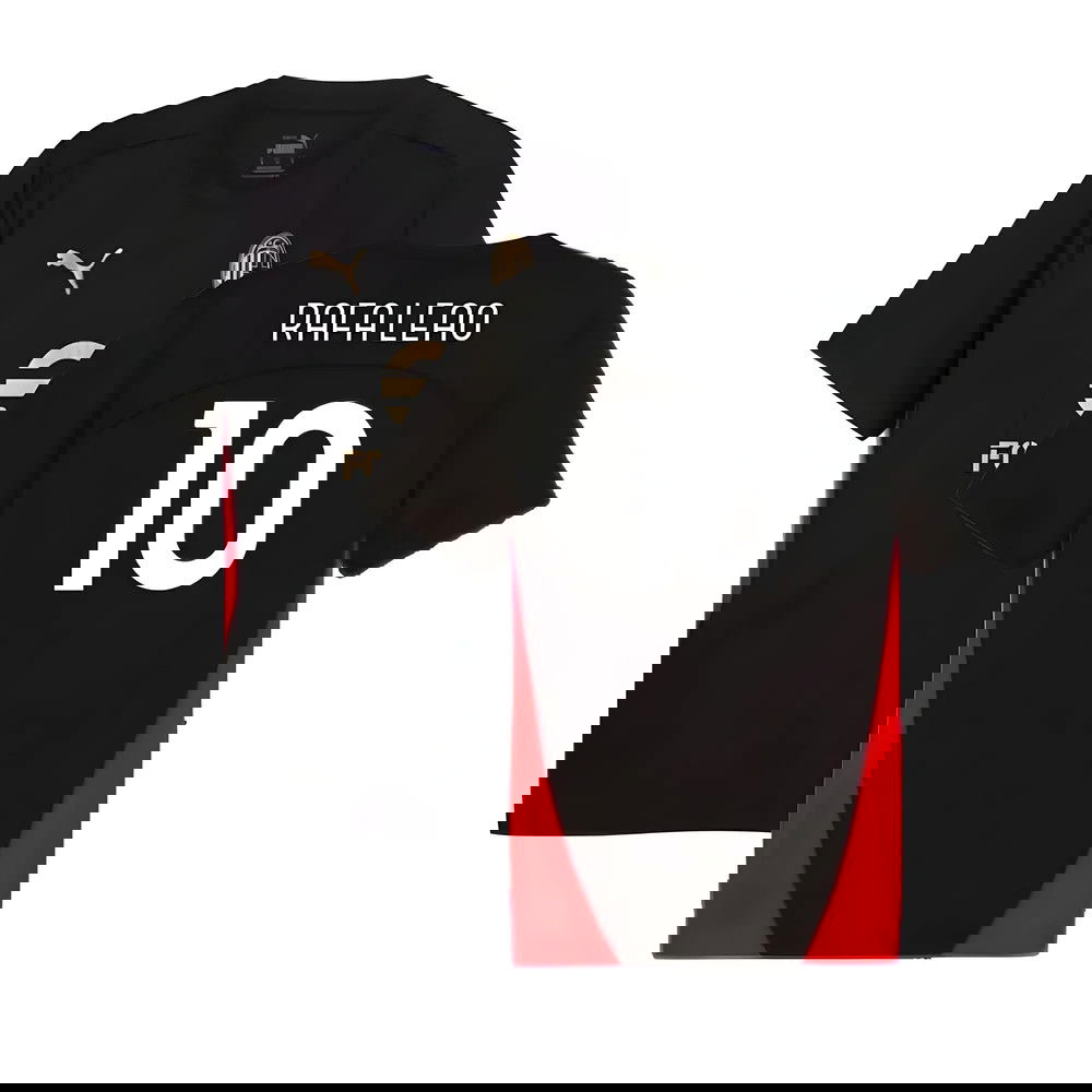 2024-2025 AC Milan Training Shirt (Black) (Rafa Leao 10)